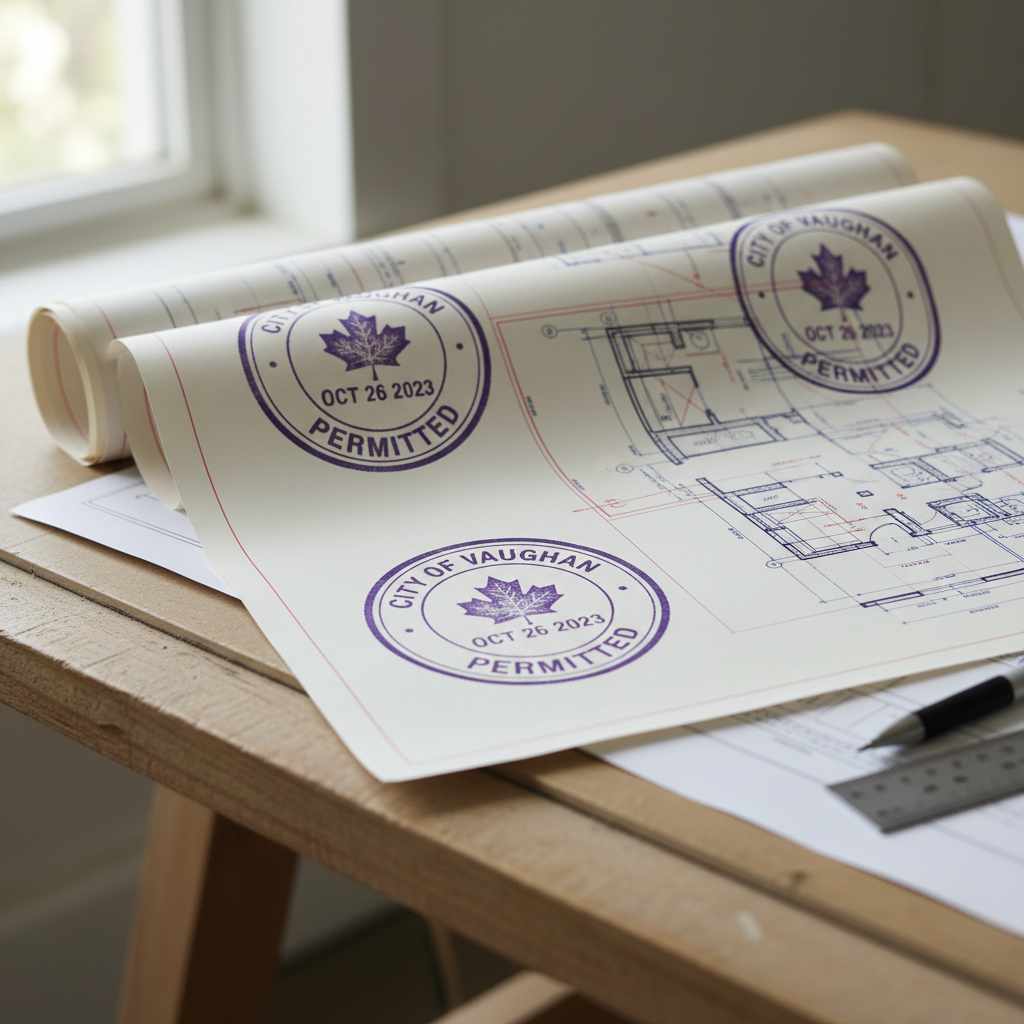 permit drawings stamped with City of Vaughan